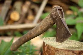 chopping wood lumber logging