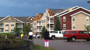 Storm Damage on Condos / Appartments Building