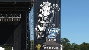 Lakes Jame in Brainerd Banner Next to Stage