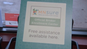 MNSure Sign at Enrollment Center