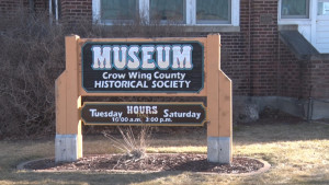 Crow Wing County Historical Society Museum Sign