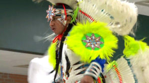 Native American Dancing in Powwow Garb
