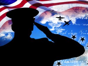 United States Veteran Silhouet Salutes Flag Generic