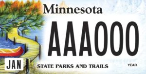 Minnesota License Plate with Dock