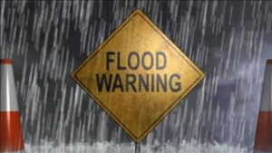 Flood warnings from rain