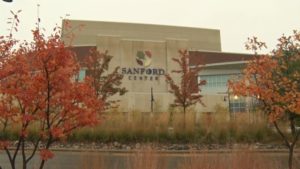 Sanford Center Front of Building in Fall