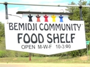 Bemidji Community Food Shelf Sign