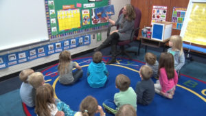 Preschool Class Listening to Teacher