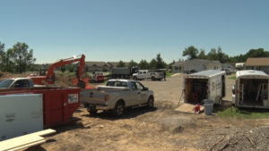 Truck and Trailers on Construction Site (generic)