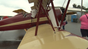 bi-plane old airplane barnstormer