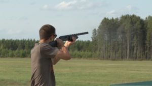 Trap Shooting at Gun Range