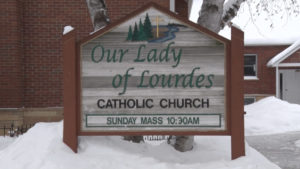 Our Lady of Lourdes Catholic Church Sign