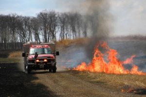 CRFD Monitors a burn on East Range