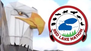 Red Lake Nation Logo Eagle sqk
