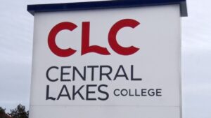 CLC Central Lakes College Brainerd Sign Winter sqk