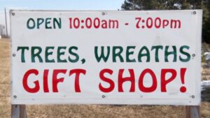 Christmas Xmas Tree Sales Sign sqk