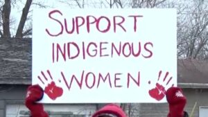 MMIW Missing Murdered Indigenous Women Sign sqk