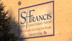 St. Francis of the Lakes Catholic School Sign 16x9