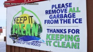 Keep It Clean Sign Lake of the Woods 16x9