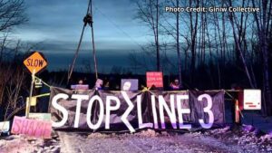 Stop Line 3 Banner Protest 16x9