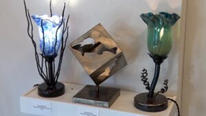 Crossing Arts Alliance Glass Metal Exhibit Lamps 2 16x9
