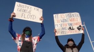 George Floyd Protest Brainerd Signs 16x9