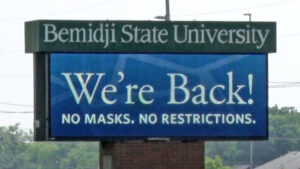 Bemidji State University BSU Sign We're Back 2 16x9