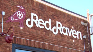 Red Raven Bike Shop Sign 16x9