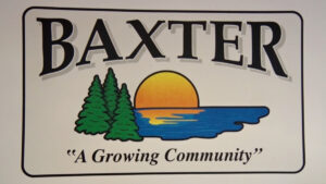 Baxter City A Growing Community Sign sqk