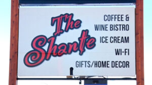 The Shante Shop Sign Pillager 16x9