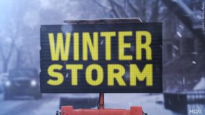 Winter Storm Road Sign Warning 16x9
