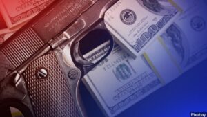 Bank Armed Robbery Gun Money 16x9