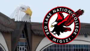 Red Lake Nation College Eagle Building Logo 16x9
