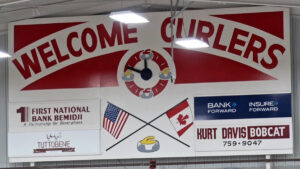 Bemidji Curling Club Sign Clock 16x9