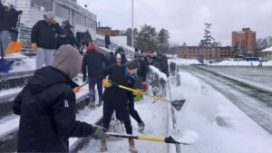 BSU Chet Anderson Stadium Snow Shoveling 16x9