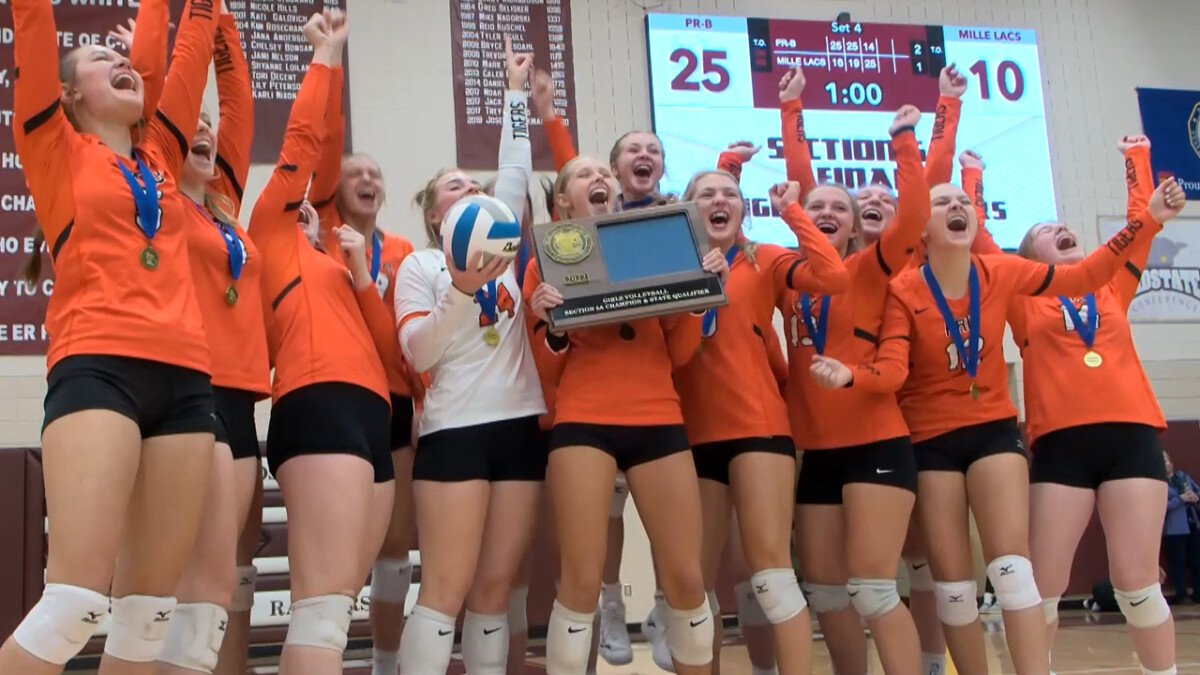 Pine River-Backus Volleyball Brings Home Section 5A Title with Win Over Mille Lacs