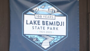 Lake Bemidji State Park 100th Anniversary Sign 2 16x9