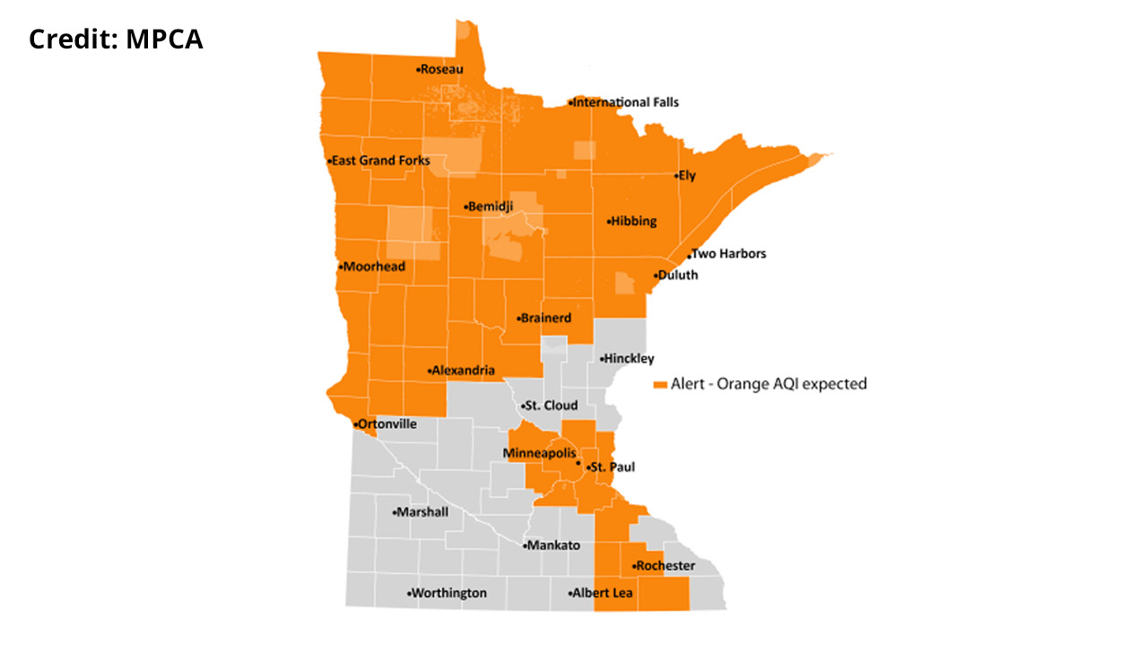 Air Quality Alert Issued For Northern Minnesota Until 6 Am Thursday Lakeland Pbs 8281