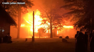 Cass Lake Lodge Fire Blaze 16x9
