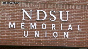 NDSU Memorial Union Sign North Dakota State University 16x9