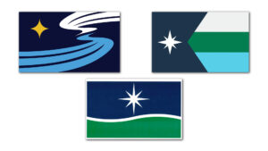 The choices for a new Minnesota state flag have been narrowed down to these three designs.