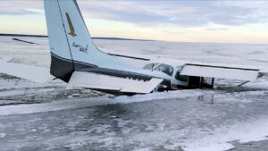 Upper Red Lake Plane Goes Through Ice sqk