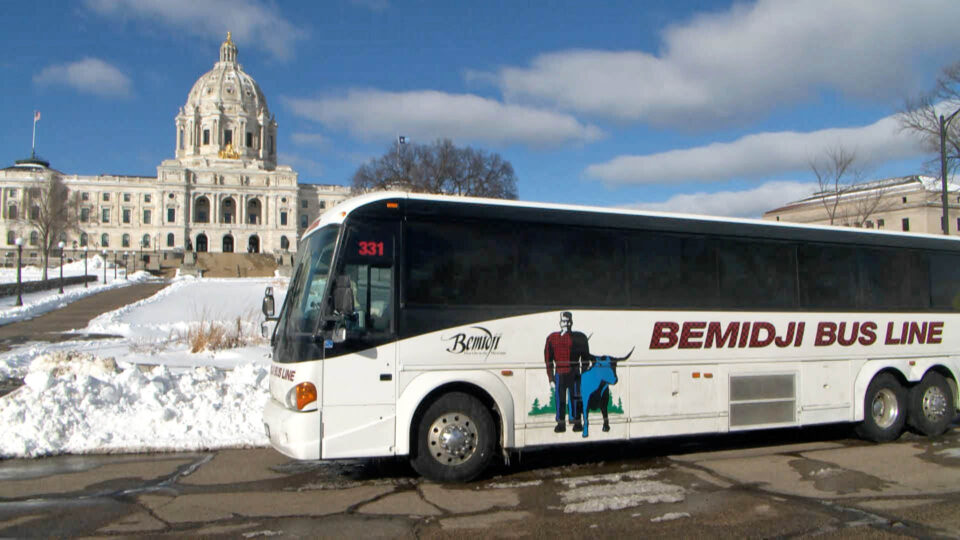 Bemidji Day At The Capitol Bus Parked Thumbnail