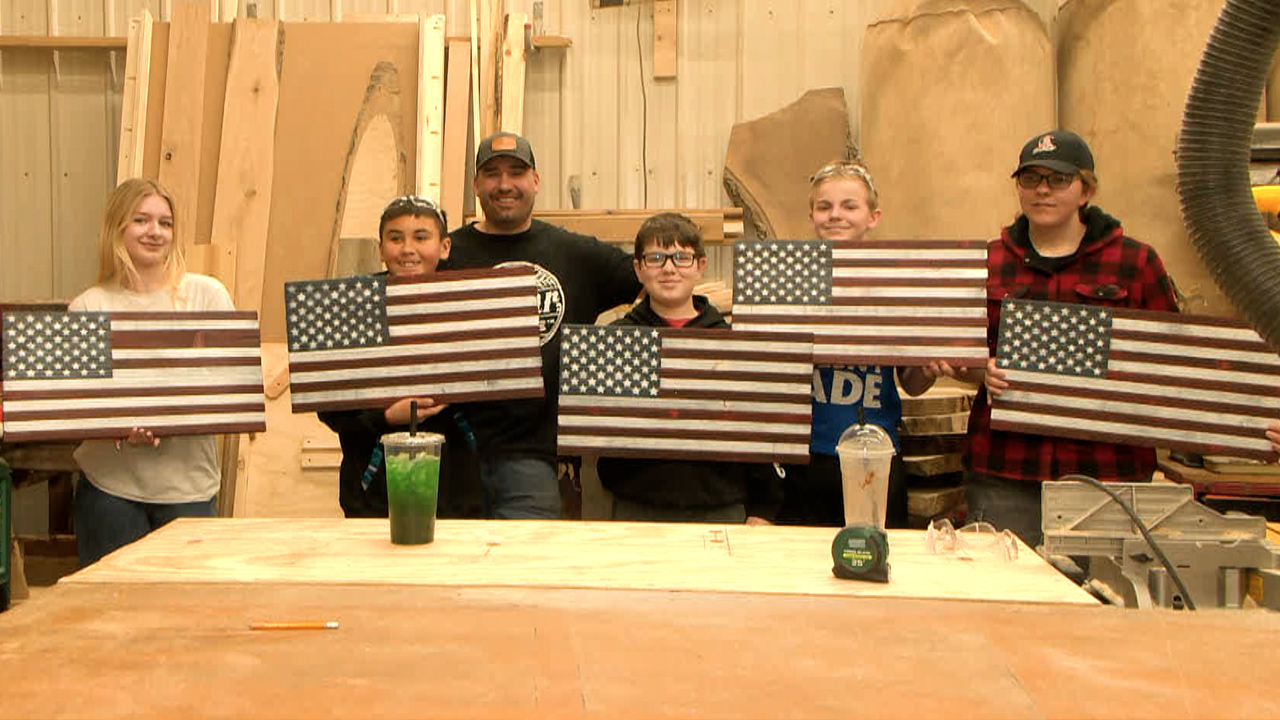 Cedar Sense in Waubun Holds Kids’ Workshop on Building Wooden Flags