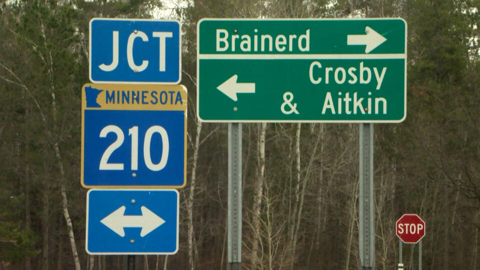 Crow Wing County Highway 210 Sign