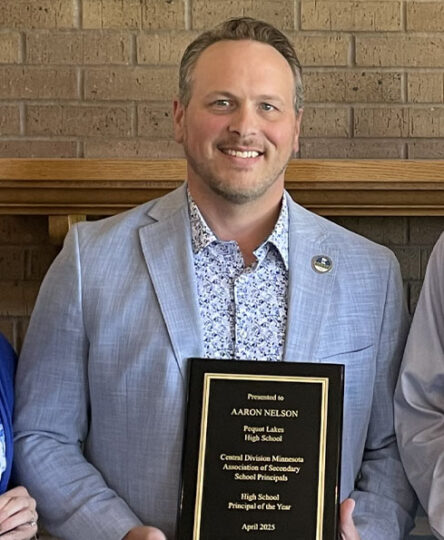 aaron nelson pequot lakes high school principal award cg