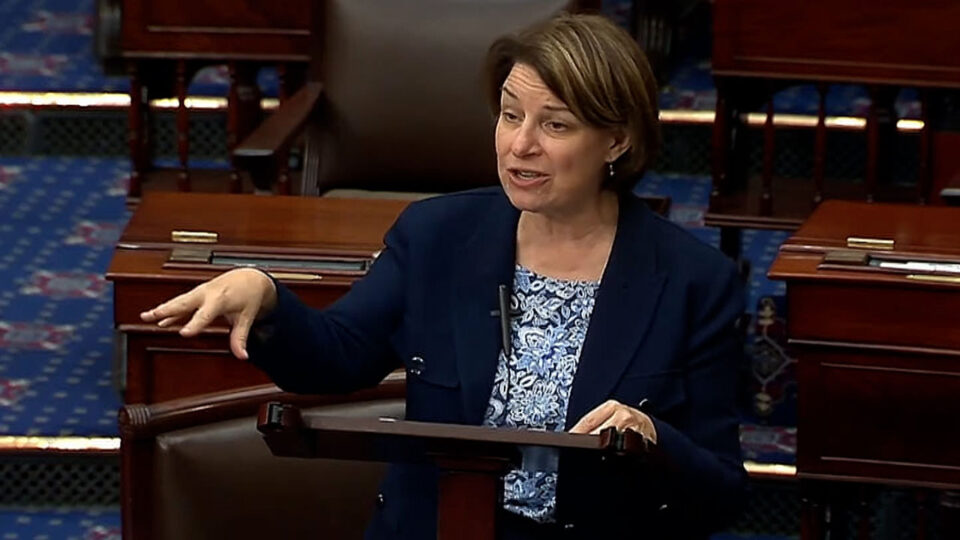 amy klobuchar senate floor thumbnail