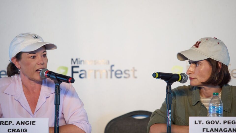 angie craig peggy flanagan farmfest ap thumbnail
