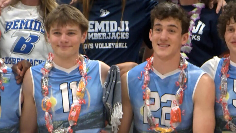 bemidji boys volleyball reed johnson elijah caron thumbnail
