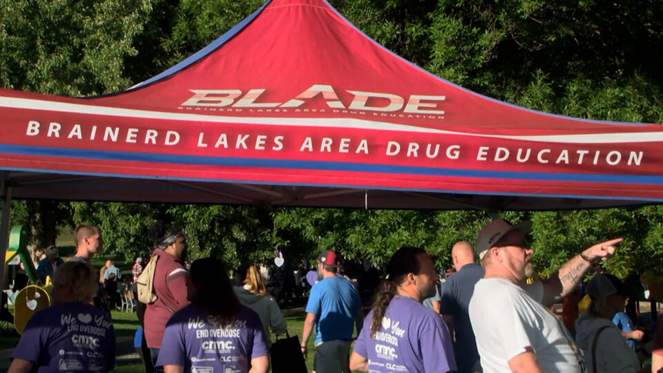 blade brainerd lakes area drug education recovery walk tent